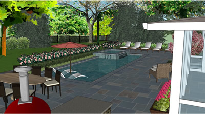Click here for Traditional Bluestone Pool Design 