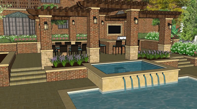 Click here for Traditional Travertine Pool Design 